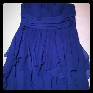 Blue chiffon cocktail dress